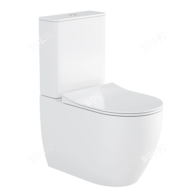 Vitra Sento Compact Toilet Set 3D model image 1