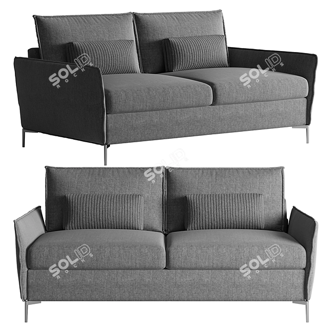 Modern Valentina Sofa-Bed: Sleek Design 3D model image 1