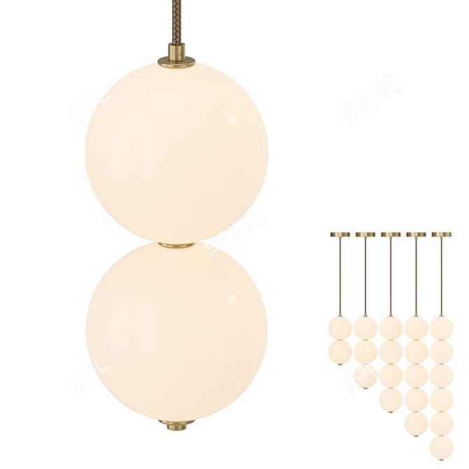 Sphere Glass Designer Floor Lamp 3D model image 1