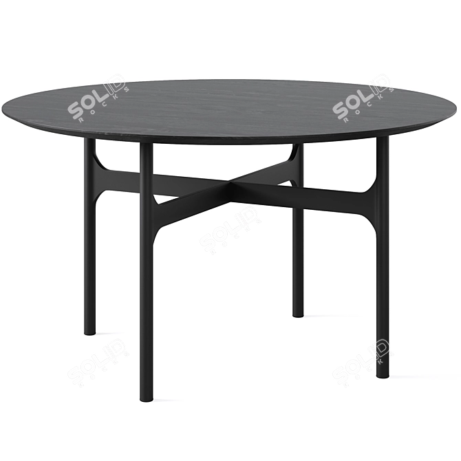 Rowico Home Colton Black Dining Set 3D model image 3