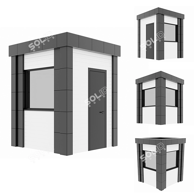 Security Guard Hat 3D model image 1