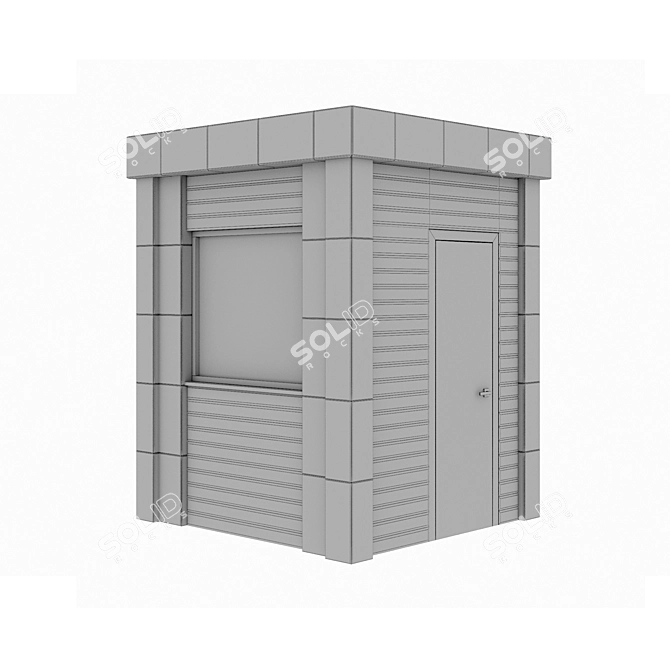 Security Guard Hat 3D model image 2