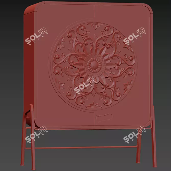 Red Oak Sideboard HL0065 3D model image 6