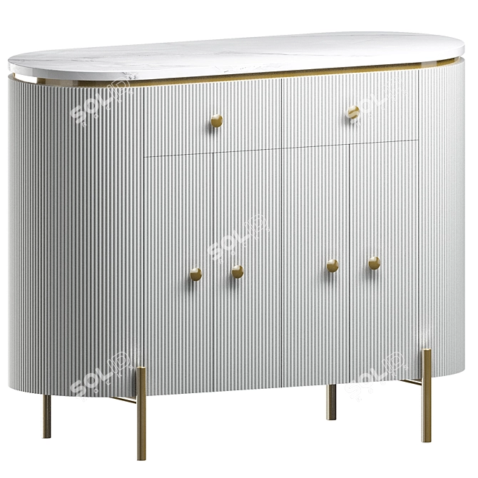 Lalume Designer Comod 800x1000x400mm 3D model image 1