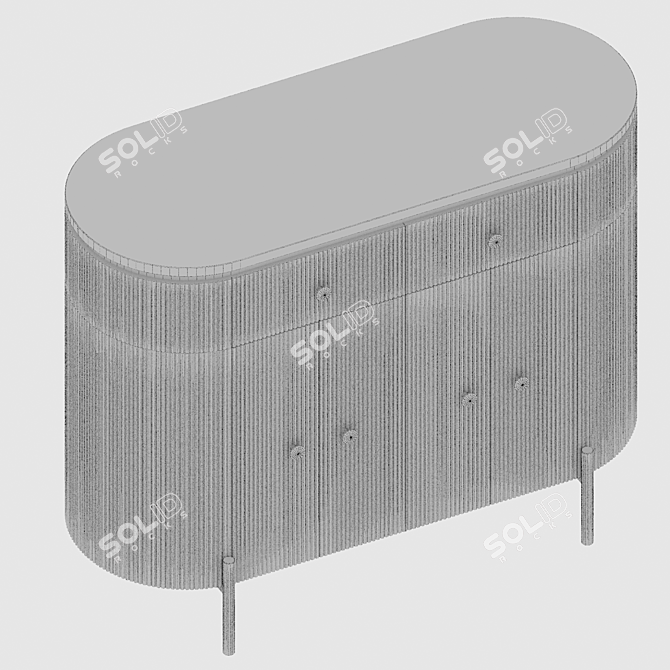 Lalume Designer Comod 800x1000x400mm 3D model image 3