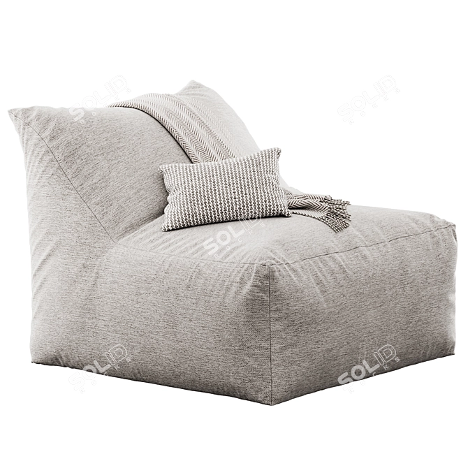 Trule Bean Bag Chair Set 3D model image 1