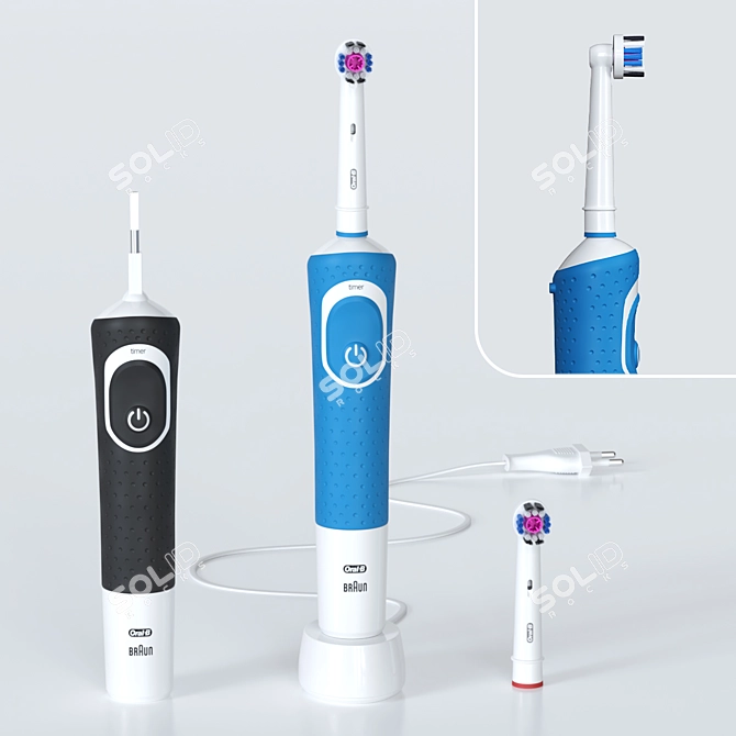 Braun Oral-B Vitality Electric Toothbrush 3D model image 1