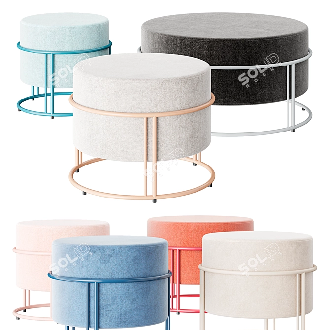 Mobboli UP Ottoman Pouf 3D model image 2