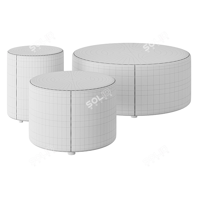 Novamobili LOG Ottoman Collection 3D model image 3