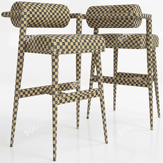  Bss021 Realistic 3D Model Bar Stool 3D model image 3