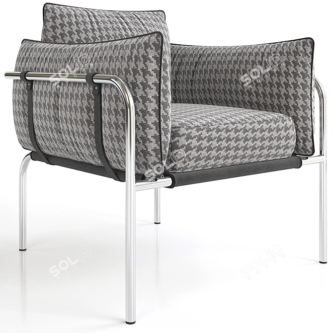 Canvas Arm Chair Howell 3D 3D model image 3