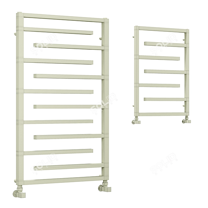 Luxurious Arezzo Anthracite Towel Rail 3D model image 2