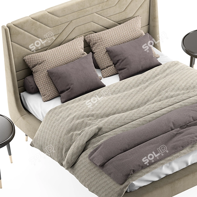 Elegant Amelie Bed Suite 3D model image 5