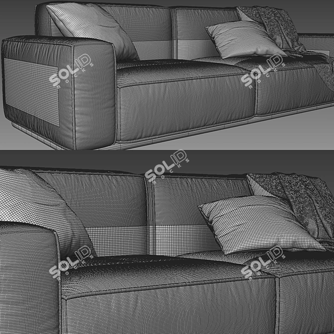 Modern Arflex Sofa Set Design 3D model image 4
