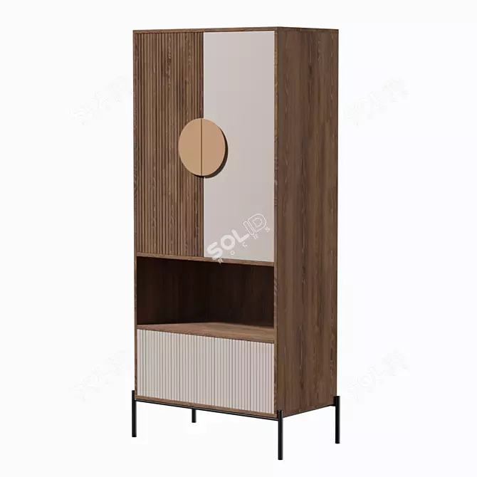 Bergamo Display Cabinet 3D model image 2