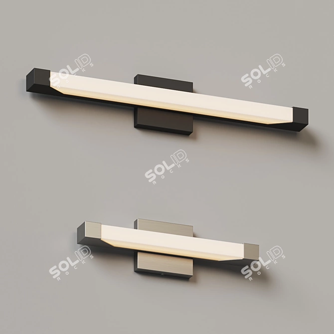 Modern LED Outdoor Wall Sconce 3D model image 2