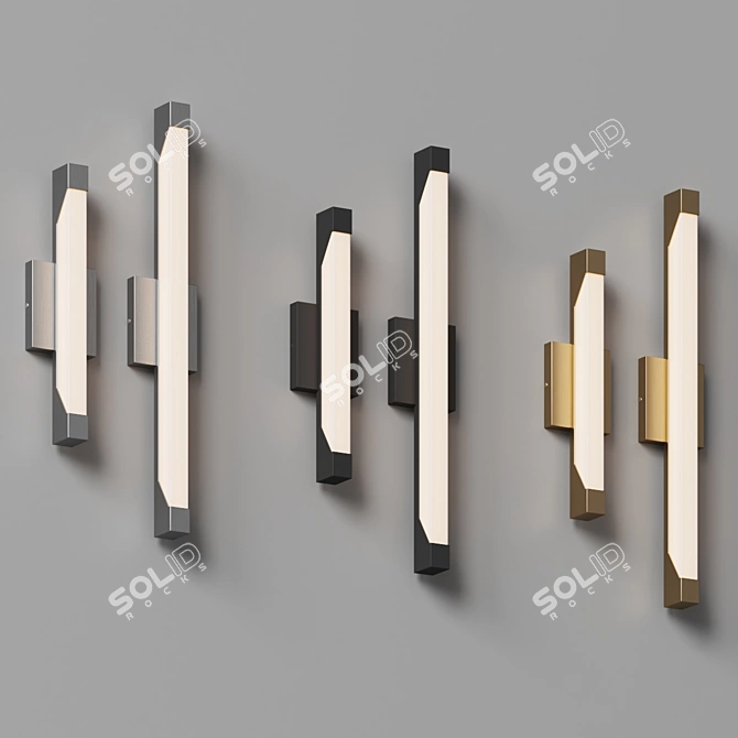 Modern LED Outdoor Wall Sconce 3D model image 4