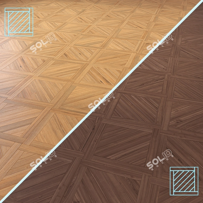 Modular Wood Flooring Model 3D model image 1