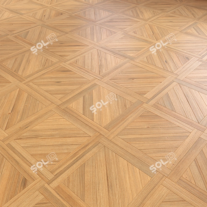 Modular Wood Flooring Model 3D model image 2