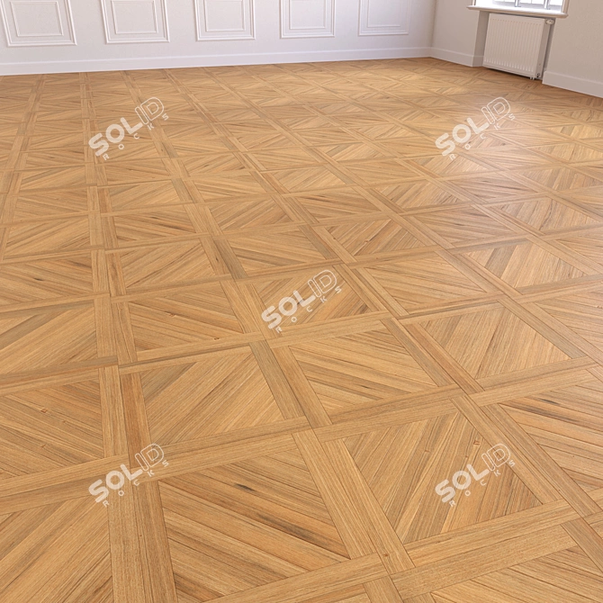 Modular Wood Flooring Model 3D model image 4