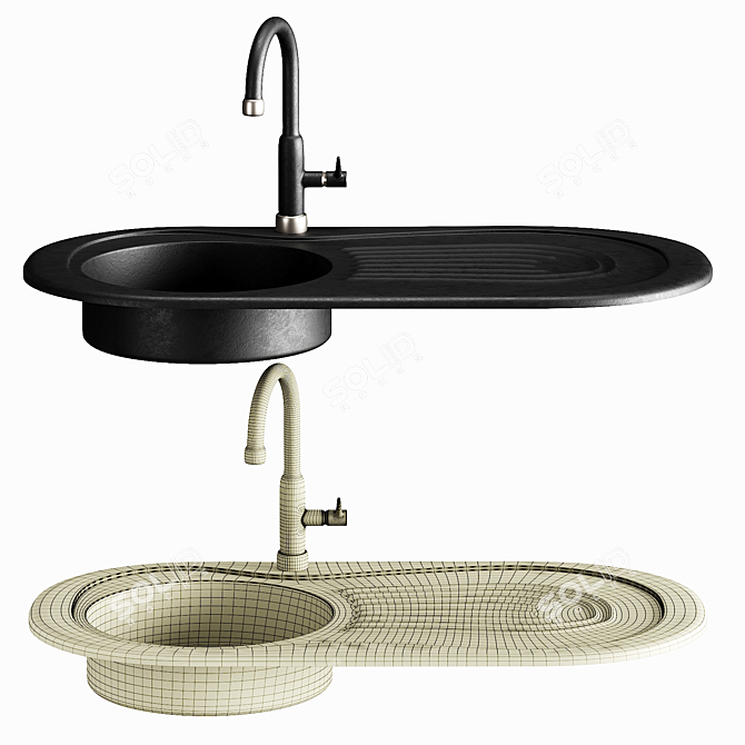 Modern Sink 3D Model Kit 3D model image 3