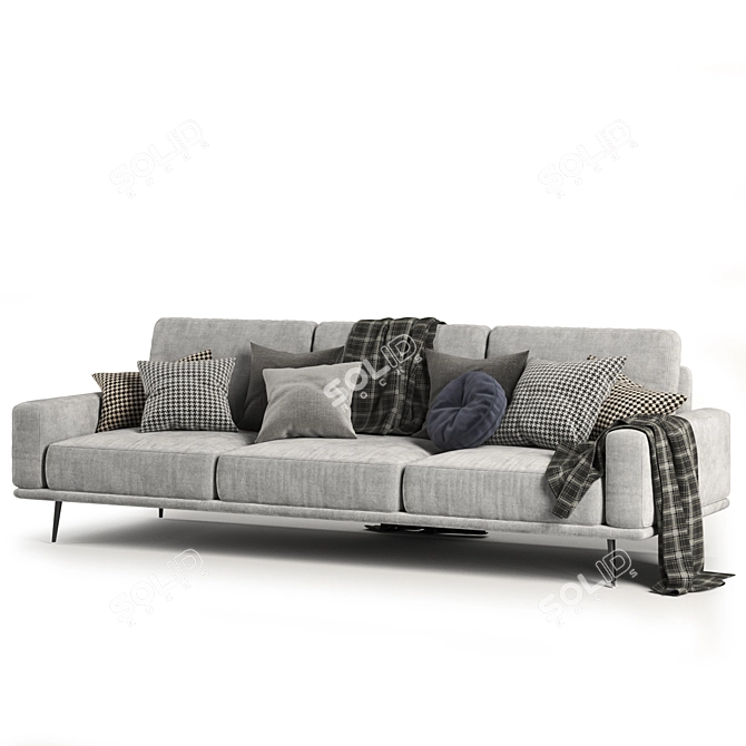 Modern BoConcept Carlton 3-Seater Sofa 3D model image 3