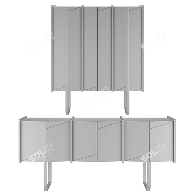 Diedro Sideboard & Highboard: Gallotti&Radice 3D model image 4