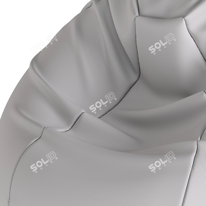 Cozy Bean Bag Chair Pouf 3D model image 6