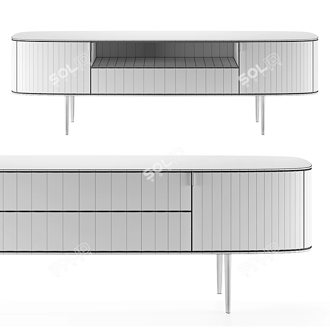 Poliform Symphony Sideboard: Elegant Storage 3D model image 2