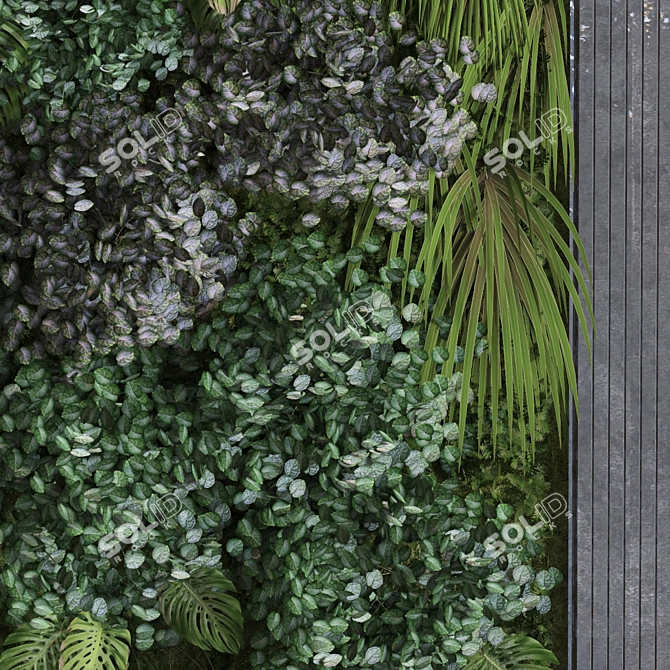 Vertical Greenery Set 304 3D model image 3