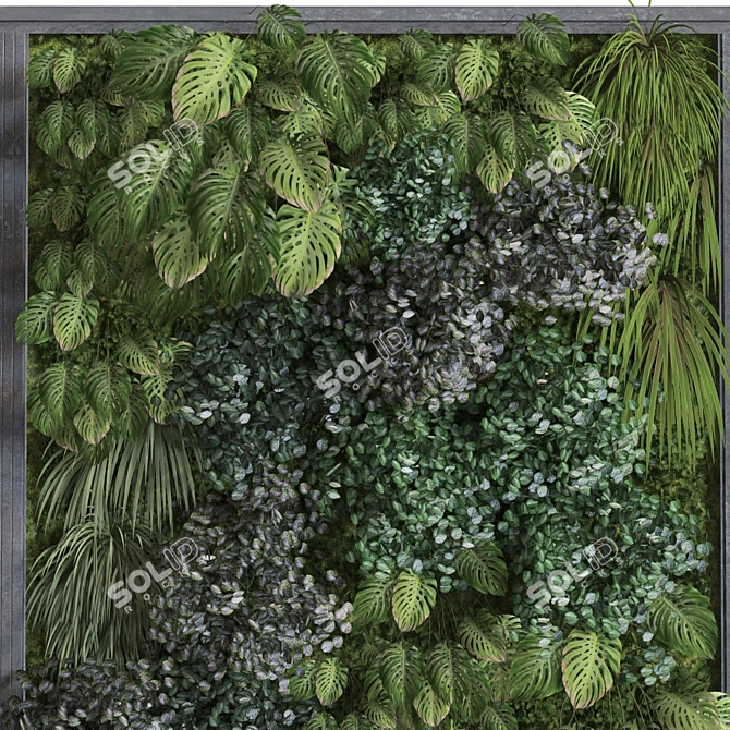 Vertical Greenery Set 304 3D model image 5