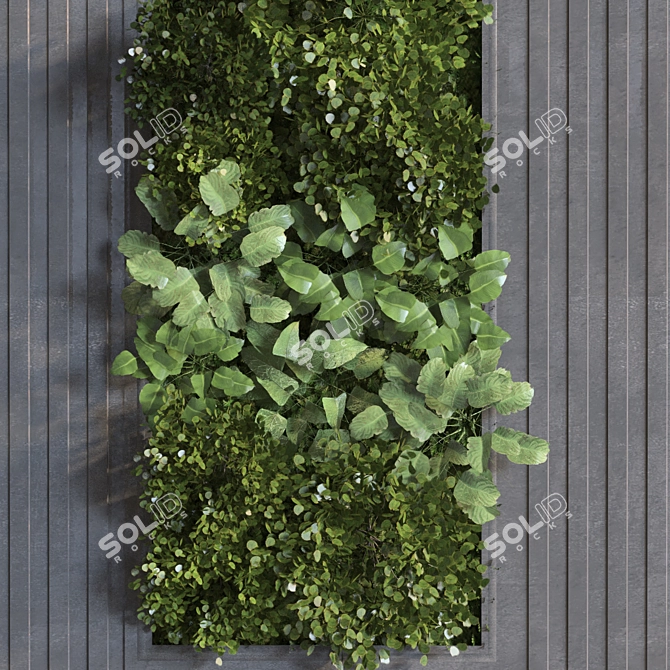 Modern Interior Vertical Plant Set 3D model image 3