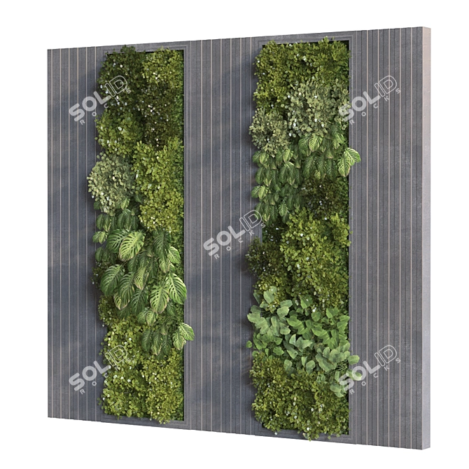 Modern Interior Vertical Plant Set 3D model image 5