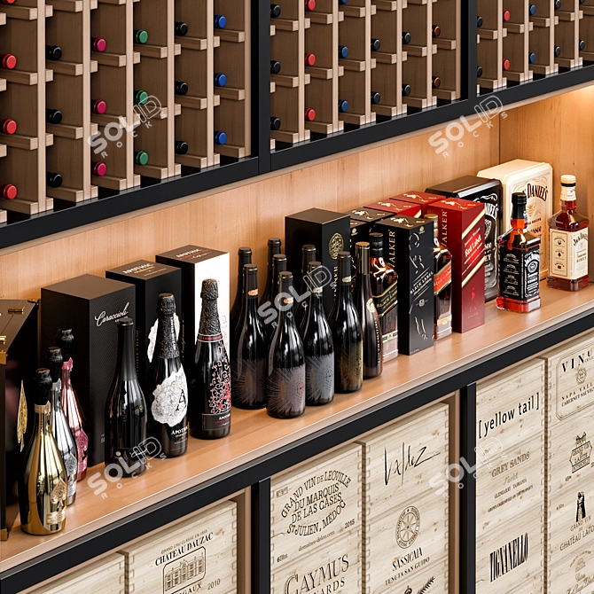  Industrial Wine Cellar Display Stand 3D model image 2