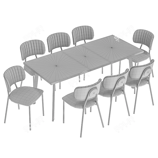 Fendi Dining Chair & Shannon Table 3D model image 5