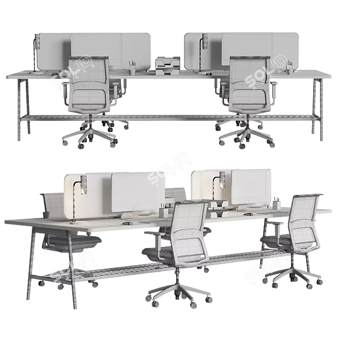 Elegant Office Set in 2015 3D model image 6