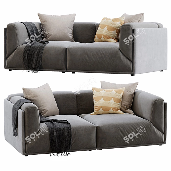  Sleek Modern Meridiani Bacon Sofa 3D model image 5