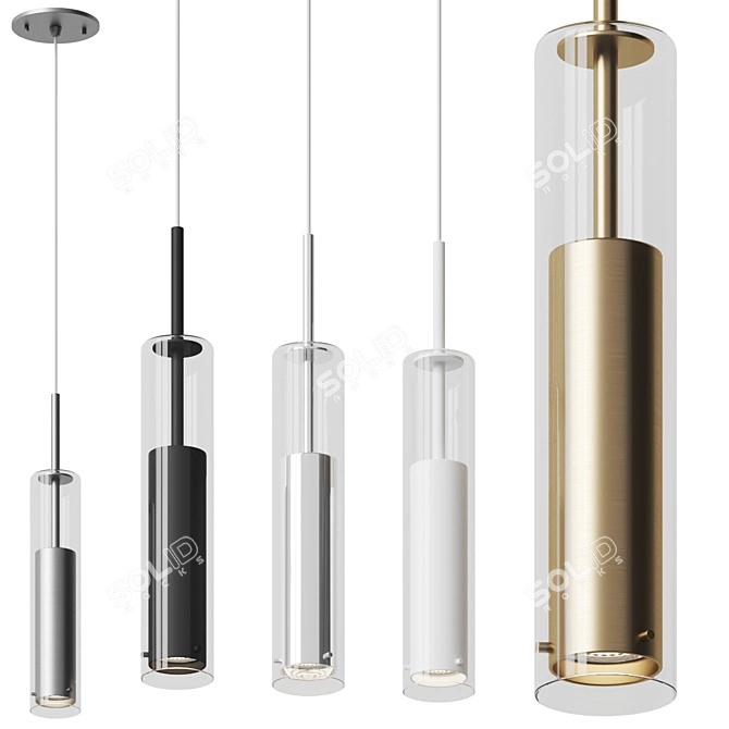 Modern Pendant Light Fixture - Jarvis 3D model image 1