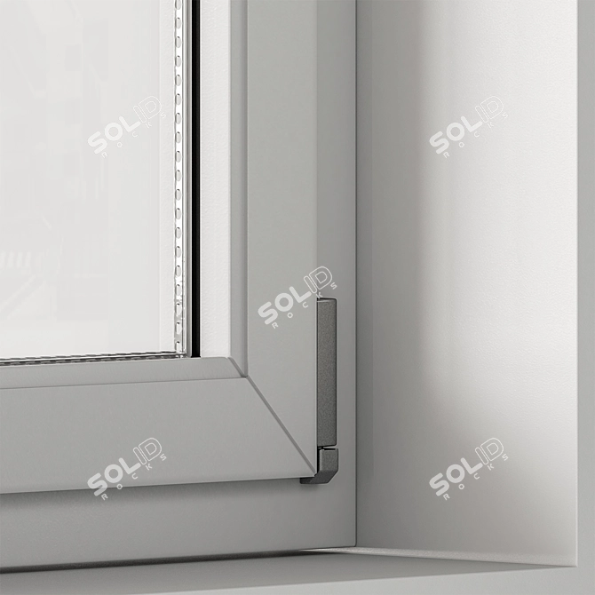 Contemporary White Window Set 08 3D model image 5