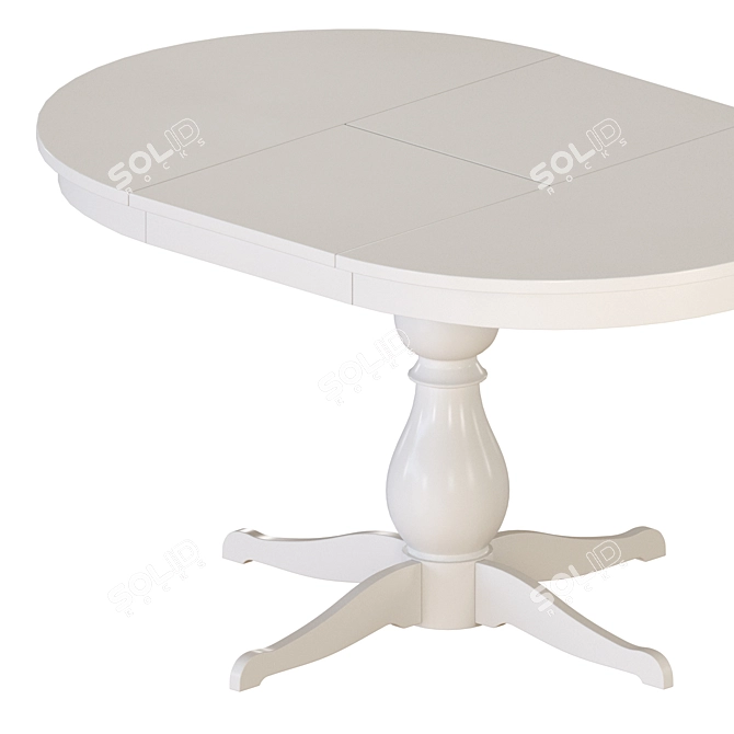 Elegant INGATORP Table Chairs Set 3D model image 2
