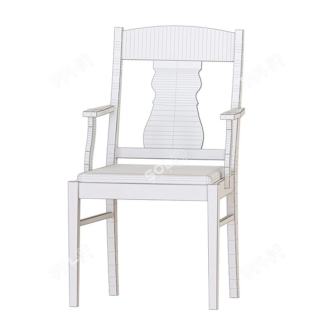 Elegant INGATORP Table Chairs Set 3D model image 5