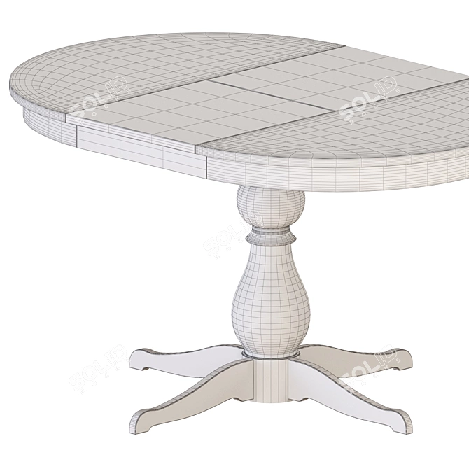 Elegant INGATORP Table Chairs Set 3D model image 7