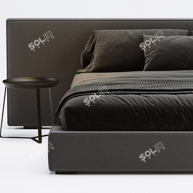 Modern Minimalist Felis Bowie Bed 3D model image 2