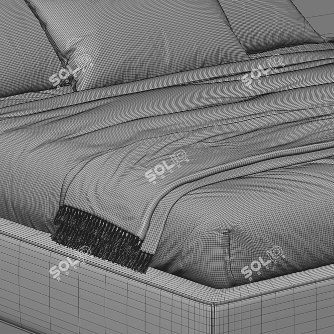 Modern Minimalist Felis Bowie Bed 3D model image 3