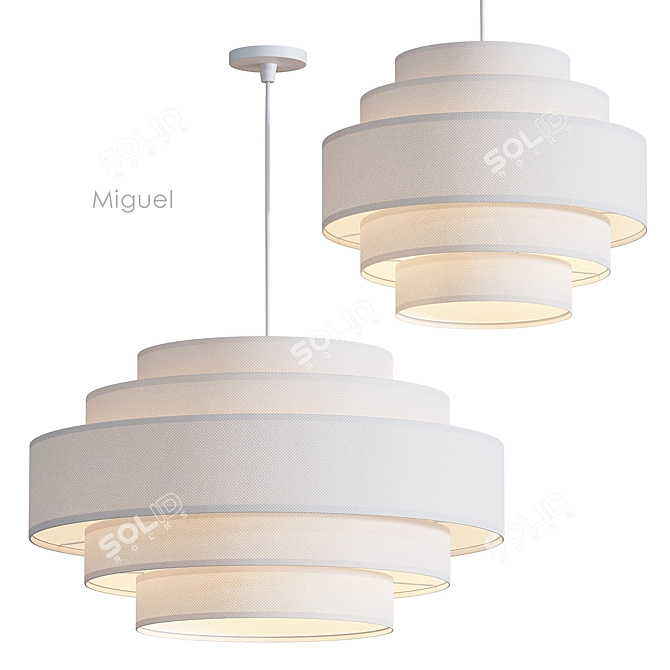 Modern Pendant Light Fixture Miguel 3D model image 1