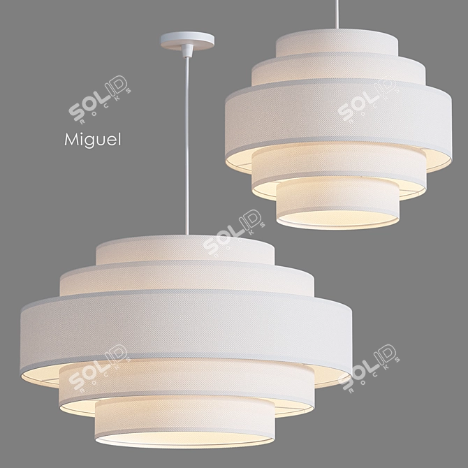 Modern Pendant Light Fixture Miguel 3D model image 2