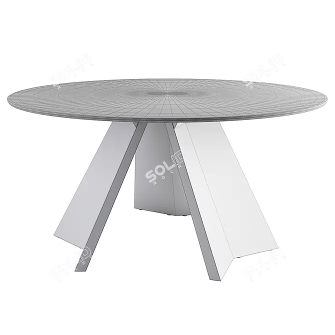 Sleek ICARO Round Table Design 3D model image 2