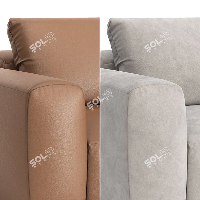 Modern Sofa Set with Extra Material 3D model image 3