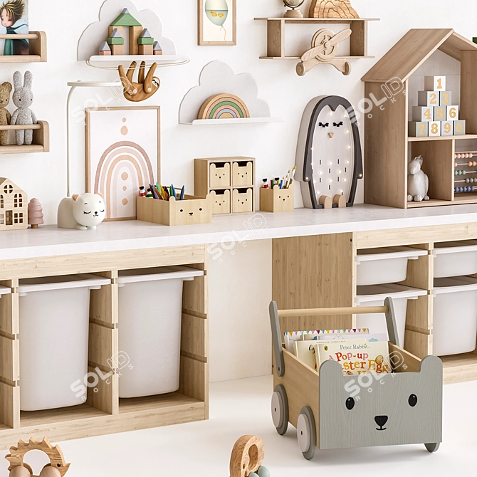  Children's Furniture and Decor Set 3D model image 3