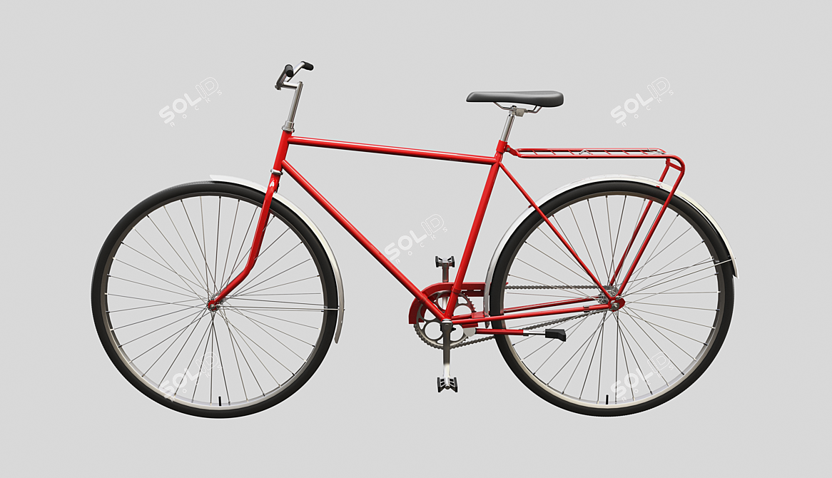 Classic 2004 Bike 3D model image 1